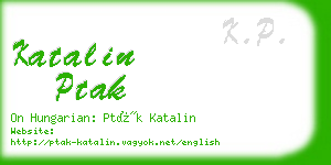 katalin ptak business card